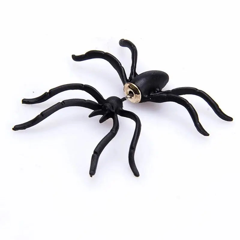 Halloween Party DIY Decoration 3D Horror Personality Black Spider Earrings Jewelry Piercing Earrings Clothing Decoration Supplie