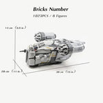 Galaxy-Razors MOC-StarFighters Spaceships Battles Ship Crest Fighters-Aircraft Model Building Blocks Bricks Toys Gift