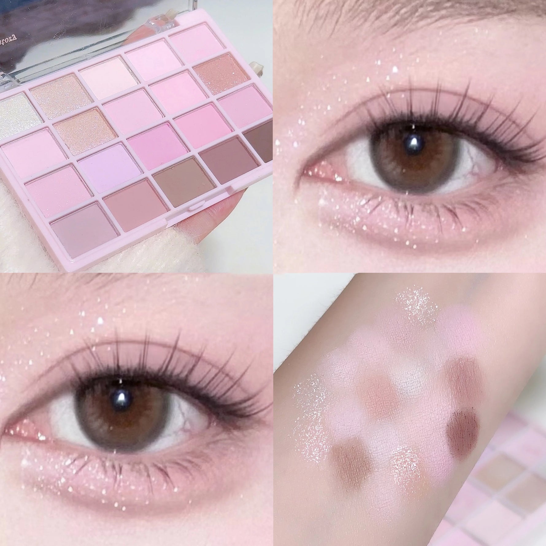 20-color eye shadow tray, cigarette powder, rose tray, warm and warm, and the atmosphere is tender and the powder is not flying