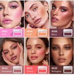 Face Blusher Matte Natural Cheek Tint Brighten Face Pink Red Face Contouring Cosmetics Blush Powder Soft Female Makeup