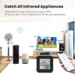 Tuya Smart Universal IR Remote With Temperature Humidity Sensor for Air Conditioner TV AC Works with Alexa Google Home Yandex