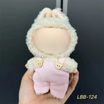 Cute Mini Plush Doll Clothes for 17cm Labubu Many Kinds of Overalls Clothes Accessories