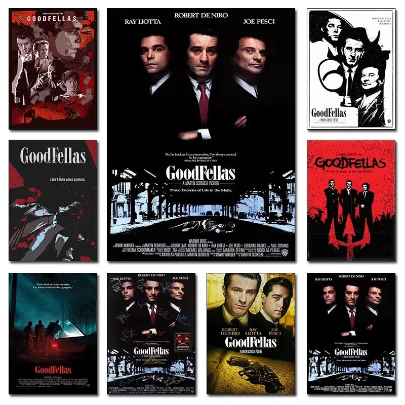 Retro Classic Movie Goodfellas Gangster Film Poster Canvas Painting Wall Art Pictures For Bar Cafe Home Living Room Decor Gift