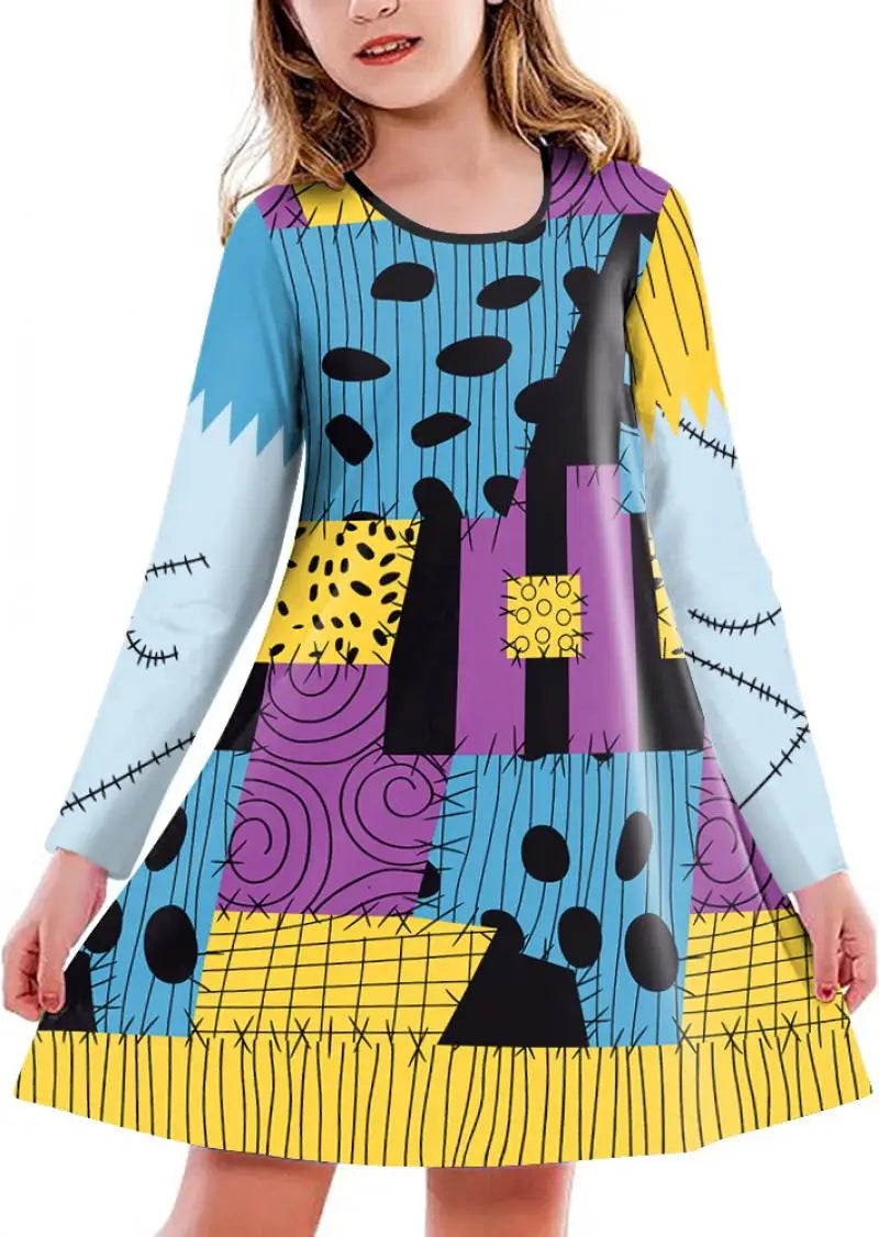 Halloween Sally Suit Cosplay Costume Anime Movie Bodysuit Spandex Jumpsuit Party Carnival Leggings Day of The Dead Zentai Set