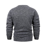 New Men's Sweater Spring Autumn Round Neck Long Sleeve Pullover Casual Sports Sweatshirt High Quality Solid Color Fleece Coat