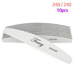 10Pcs/Lot Nail File Buffer Double Side Nail Files Buffer 80/100/150/180/240 Grit Limas Trimmer Lime Nail Art Ongle Manicure Tool