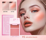 Blush Juvia's Cream Powder Matte Blush Makeup Rose Pan Long-lasting Wearing High Pigment Natural Matte Blush Duo Cosmtics