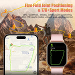 LIGE 2025 For Android IOS GPS Smart Watch Women 2.01" HD Screen Heart Rate Bluetooth Call Compass IP68 Waterproof Men Smartwatch