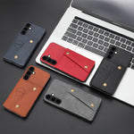 Card Holder Leather Case for Samsung Galaxy S25 Ultra S24 FE S23 S22 Ultra S21 S20 FE S10 Plus 5G Wallet Phone Cover Etui Coque