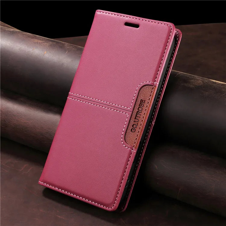 Leather Flip Phone Case For Samsung Galaxy S10 Plus S20 S21 FE S22 S23 S24 S25 Note20 Ultra Magnetic Wallet Bracket Protect Cove