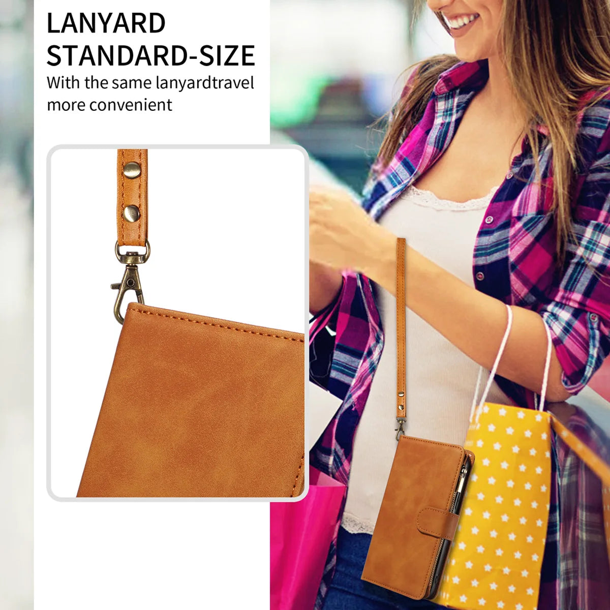 PU Leather Phone Case for Samsung GalaxyA13 A14 A15 A22 A32 S22 S23 S24 S25 M33 NOTE10 Skin Feel Zipper Flip Wallet Phone Case