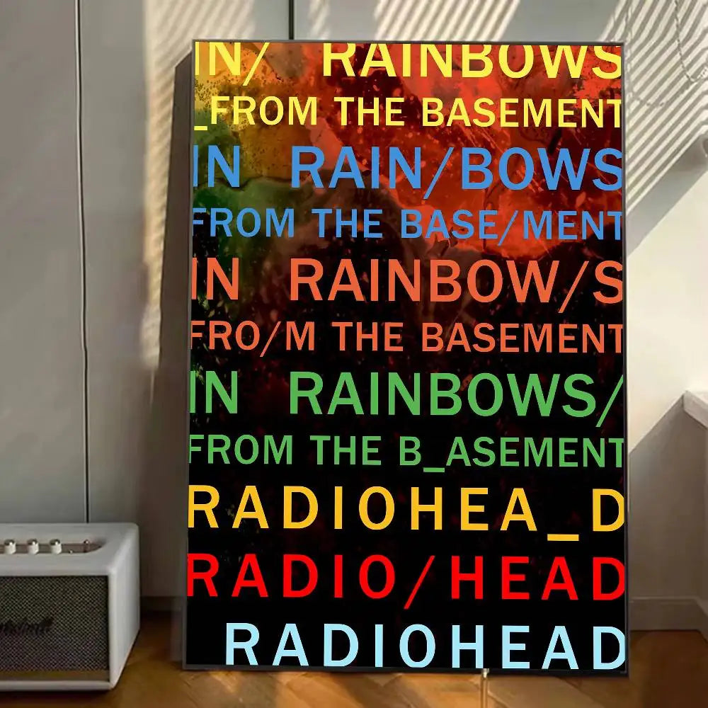 Singer R-Radiohead OK Computer Poster Gallery Prints Self Adhesive Home Decor Decoration Wall Decals Living Room Sticker