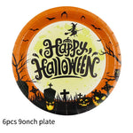 Halloween Themed Disposable Tableware Cups 7 Inch Plates 9 Inch Plates Halloween Party Decoration Supplies Festival Supplies