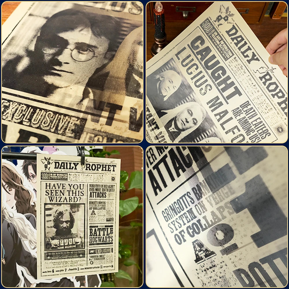 Genuine Harry Potter Raster Poster, Prophet Wanted Poster, Scene Poster, Movie Restoration Multi Scene Gradient Poster