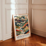 Yayoi Kusama Mount Fuji Canvas Print Japanese Mountain Landscape Poster Colourful Modern Art for Living Room, Bedroom or Office