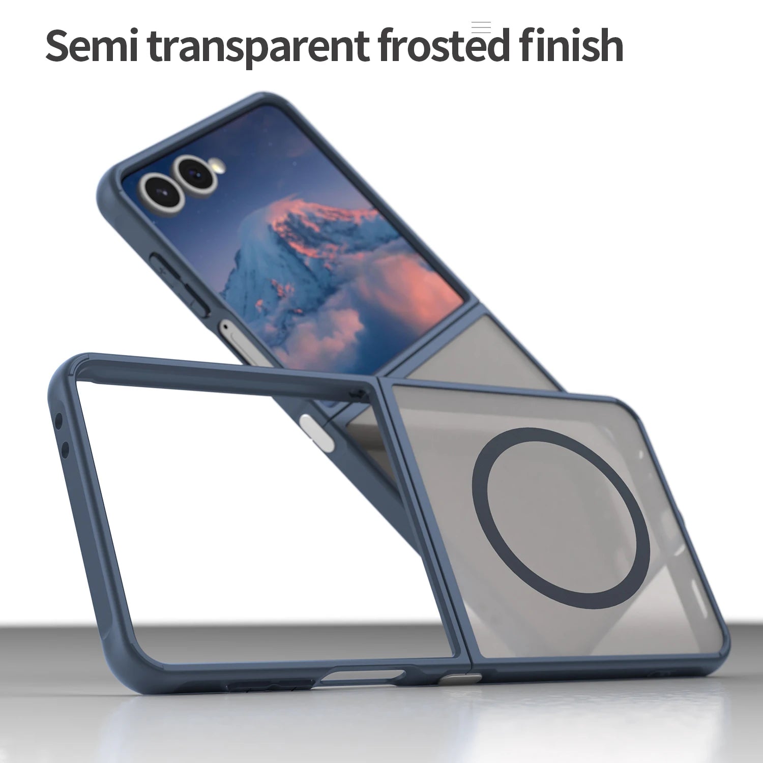 For Magsafe Magnetic Wireless Charging Shockproof Matte Phone Case for Samsung Galaxy Z Flip 7 Flip7 Hard PC Hybrid Armor Cover