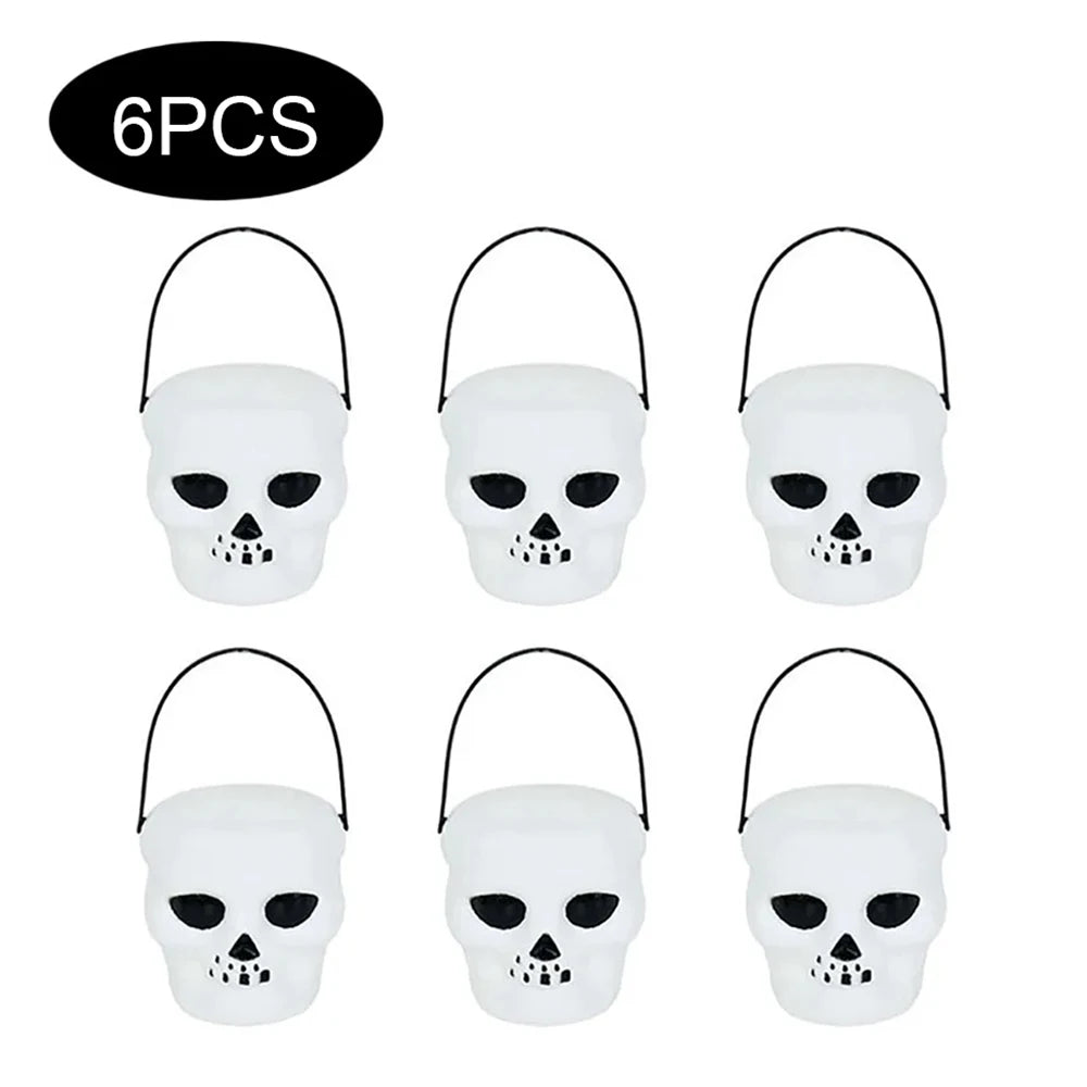 Halloween Witch Cauldron Decoration,Mini Black Plastic Witches Cauldron,Pumpkin Treat Bucket,Candy Basket,Trick Or Treat