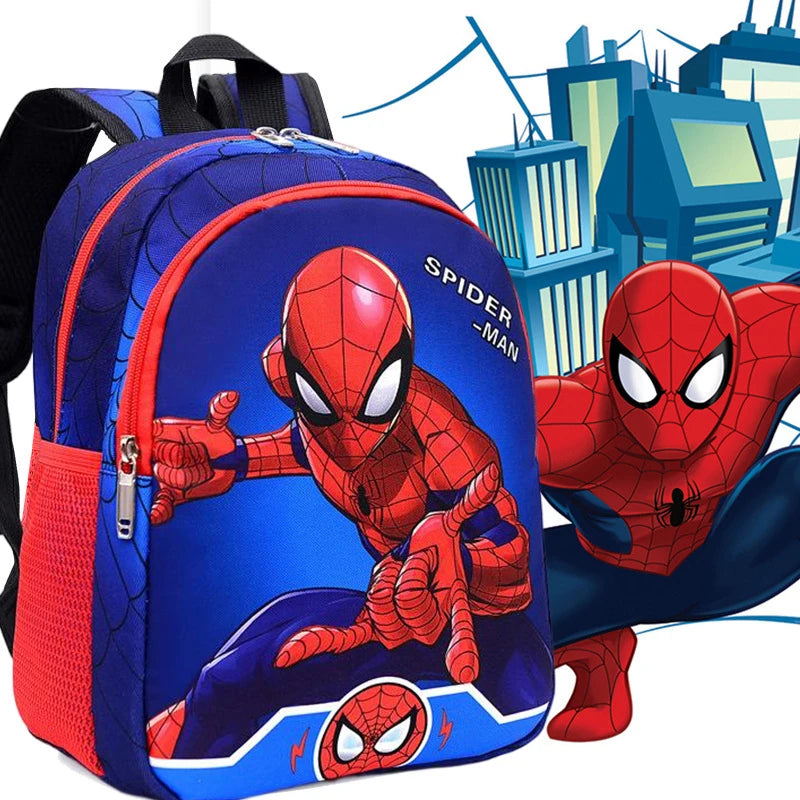 Disney Marvel Series Backpack Boy's Primary School Schoolbag Double-layer Cartoon Spider-Man Backpack For Boys Gift