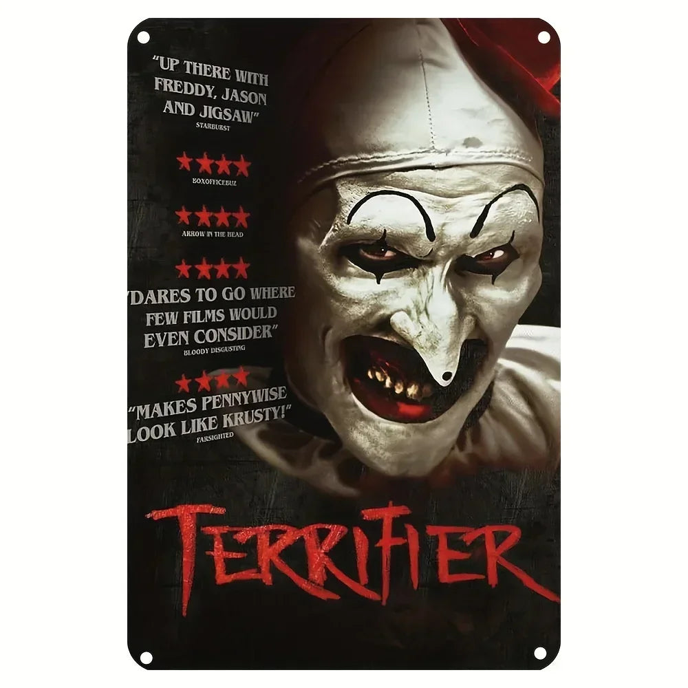 Halloween Horror Movie Metal Sign - Shabby Tin Wall Art, Man Cave Theater Home Decor