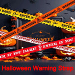 Halloween Warning Tape Signs Banner Halloween Props Window Prop Party Danger Warning Line Halloween Party Decoration Supplies