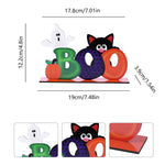 Halloween Spoky Letter Wooden Decor Festival Atmosphere Layout Tabletop Halloween Cartoon Decor Party Supplies Ornaments