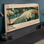 Yayoi Kusama Art Print, Yayoi Kusama Exhibition, Japanese Gallery Wall Art, Kusama Poster, Yayoi Kusama Abstract Green Poster