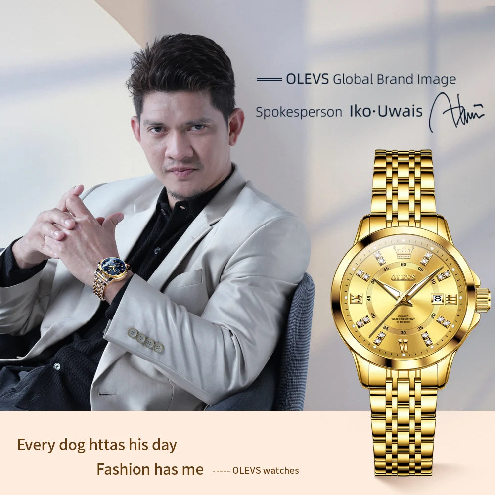 OLEVS 3620 Womens Watches Original Brand Elegant Fashion Quartz Wirtwatch For Ladies Waterproof Luminous Diamond Scale Reloj