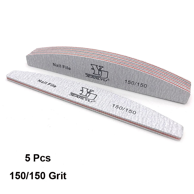 5/25Pcs/Lot Nail File Mix Color 80/100/150/180/240 Grit Professional Sandpaper Cuticle Remover Buffer Files Manicure Tool Set