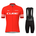 Rvouei Cube Pro Summer Cycling Jersey Set Summer Breathable Bicycle Men's MTB Bike Clothing Maillot Ropa Ciclismo Uniform Suit