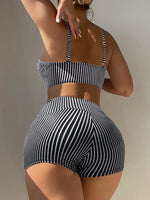 2025 High Waist Drawstring Front Bikini Set – Women's Swimsuit Swimwear Beachwear