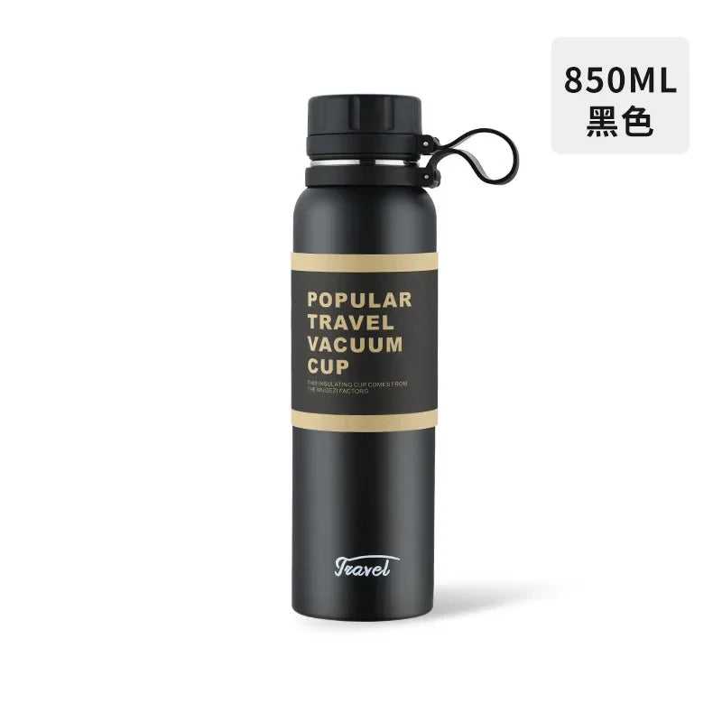 650ML 850ML 1100ML Thermos Double Stainless Steel Sport Vacuum Flask Outdoor Climbing Fitness Thermal Bottle Tea Insulation Cup