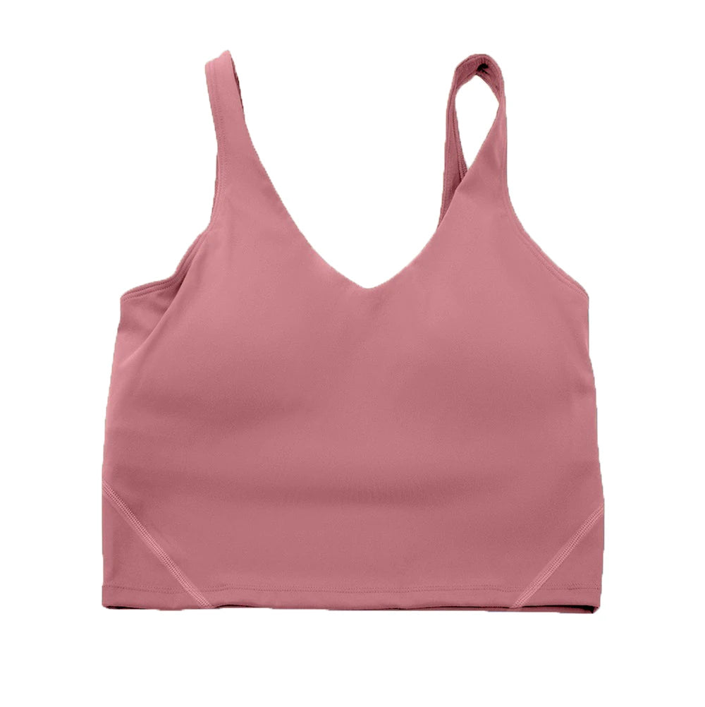 Sports yoga bra with a gathered U-back