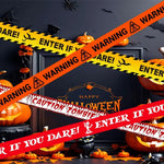 Halloween Warning Tape Signs Banner Halloween Props Window Prop Party Danger Warning Line Halloween Party Decoration Supplies