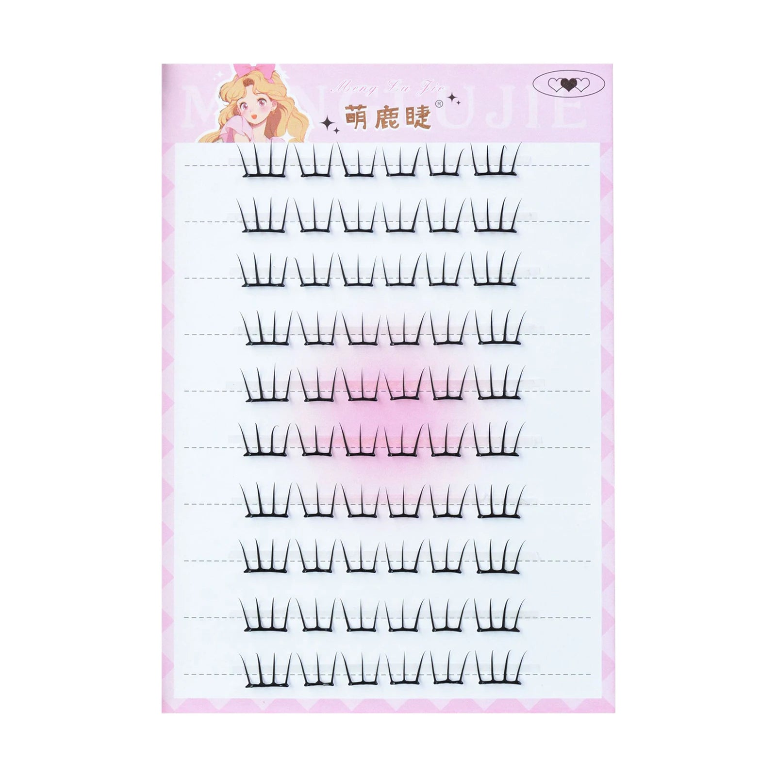Self Adhesive Individual Eyelashes No Glue Needed Fluffy Cluster Eyelash Korean Fashion Manga Lash Extension for Daily Makeup