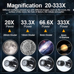 BOSSDUN 40070 Telescope w/Phone Adapter & Sturdy Tripod - 70mm Aperture for Stargazing, Birding, Beginners, Portable Scope