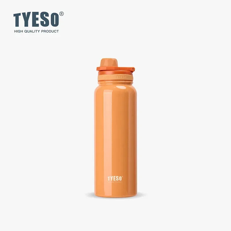 Tyeso Thermos Bottle Portable Sport Vacuum Flask Travel Stainless Steel Thermal Water Bottle Keeps Cold and Heat Thermal Mug