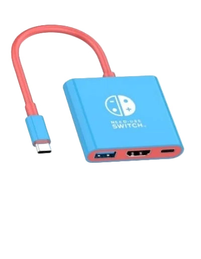Portable Switch Docking Station TYPE-C Hub with HDMI and USB 3.0 Perfect for Travel and Gaming