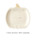 Halloween Thanksgiving Disposable Tableware White Paper Plates Halloween Pumpkin Party Supplies Birthday Party Decor