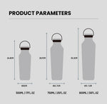 Tyeso Stainless Steel Vacuum Insulated Water Bottle Portable Durable  Leak-Proof for Outdoor Sports Matte Finish Carry Handle