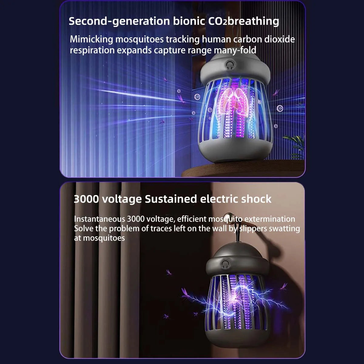 Mini Outdoor Electric Mosquito Killer Lamp, Indoor Automatic USB Mosquito Trap and Catcher