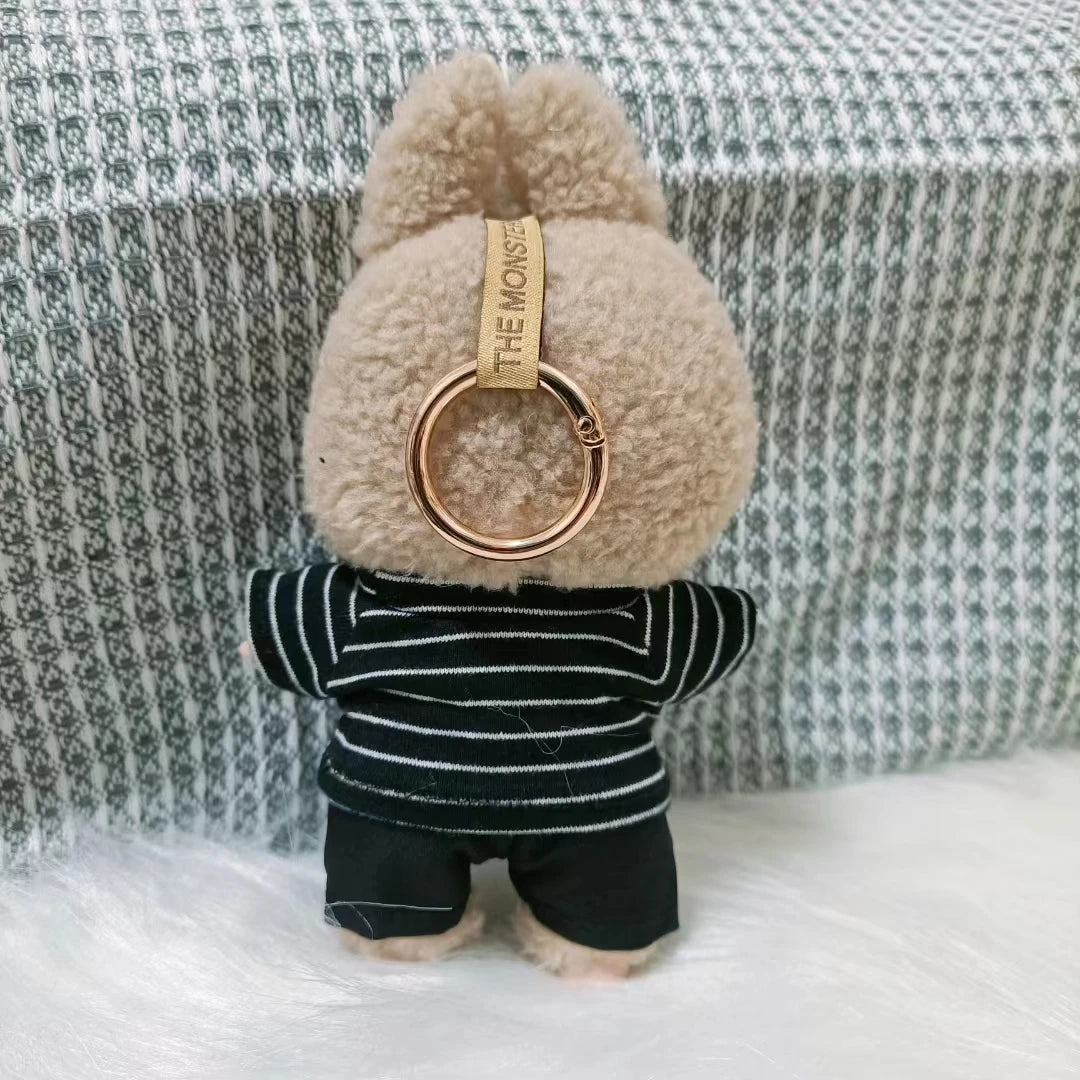 Decorative Striped Shirt for 15/17cm Labubu Doll Fashion Outfit Ropa Labubu Accessories