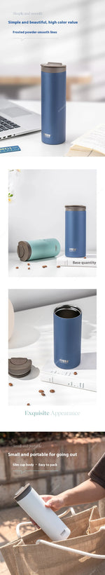 Tyeso Stainless Steel Insulated Travel Mug Leak-Proof Direct Drink Water Bottle for Men and Women Portable Car Coffee Cup