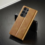 Leather Case for Samsung Galaxy S23 S24 S25 FE Ultra Plus Edge A07 A17 A35 A55 A06 A16 A26 A36 A56 5G Flip Wallet Card Holder