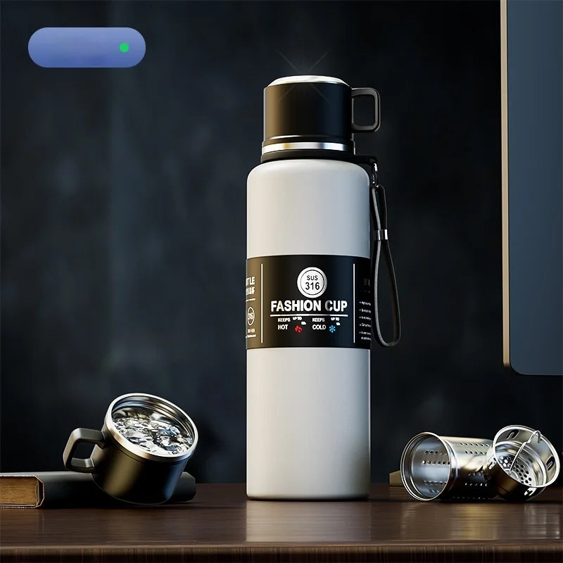 GIANXI Thermos Portable Stainless Steel Thermal Mug Tumbler Vacuum Flasks Cold And Hot And Ice Thermal Water Bottle Car Tea Cup