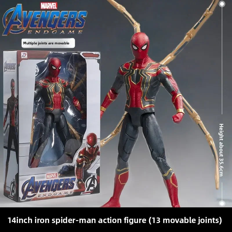 Original Multi-character 36cm Captain America Hands-on Toy Marvel's Avengers Spider-Man and Iron Man Exquisite  Figurine Gifts