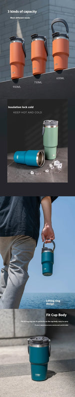 Tyeso Stainless Steel Coffee Cup Cold And Hot Double-layer Insulated Cup Tumbler Thermo Water Bottle Car Travel Mug Vacuum Cup