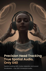 HAYLOU S40 ANC Wireless Headphone 50dB Noise Canceling Hi-Res 3D Spatial Audio Earphone with LDAC Bluetooth 6.0 Over Ear Headset