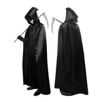 1 Halloween Wicked Witch, Death Cloak With Hat, Classic Long Style, Role Playing Party Dress, Suitable For Both Men and Women
