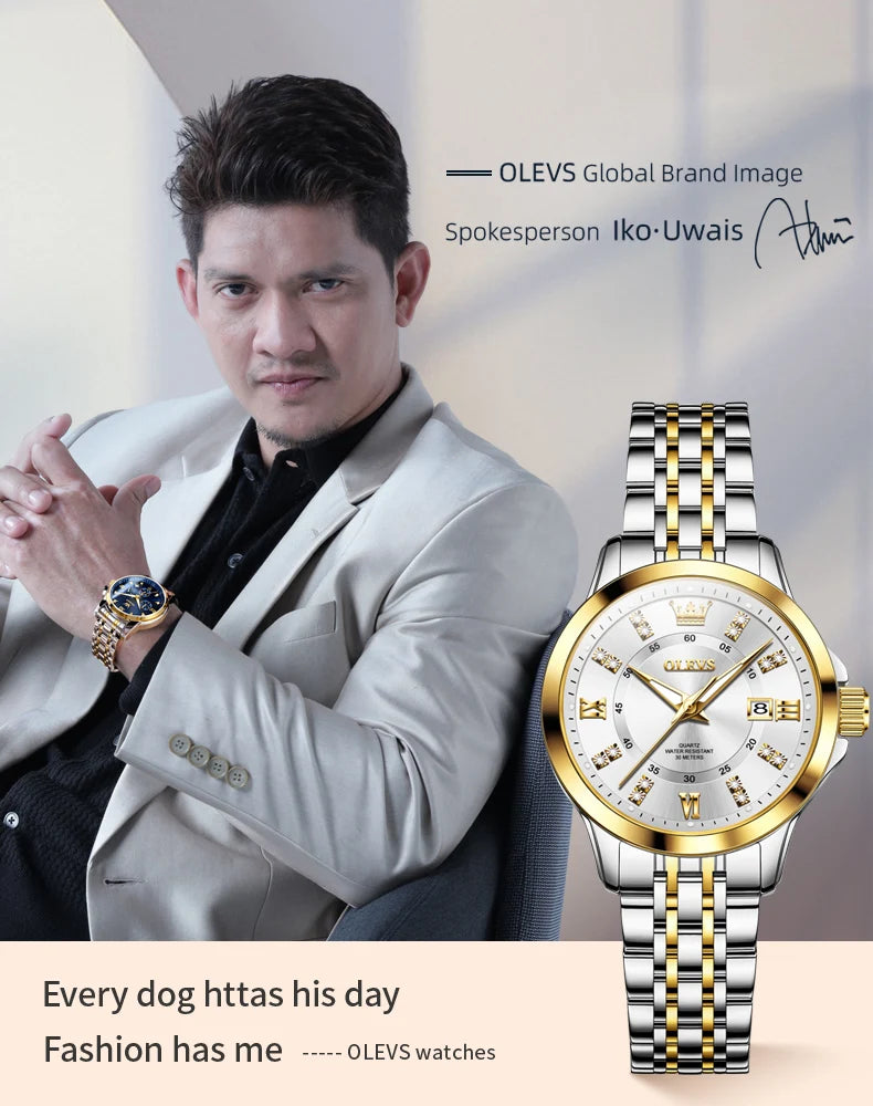 OLEVS 3620 Womens Watches Original Brand Elegant Fashion Quartz Wirtwatch For Ladies Waterproof Luminous Diamond Scale Reloj