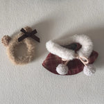 17cm Labubu doll Clothes Macaron Sitting Party Christmas Checkered Plush Cloak Clothes labubu V2 clothes Christmas costumes